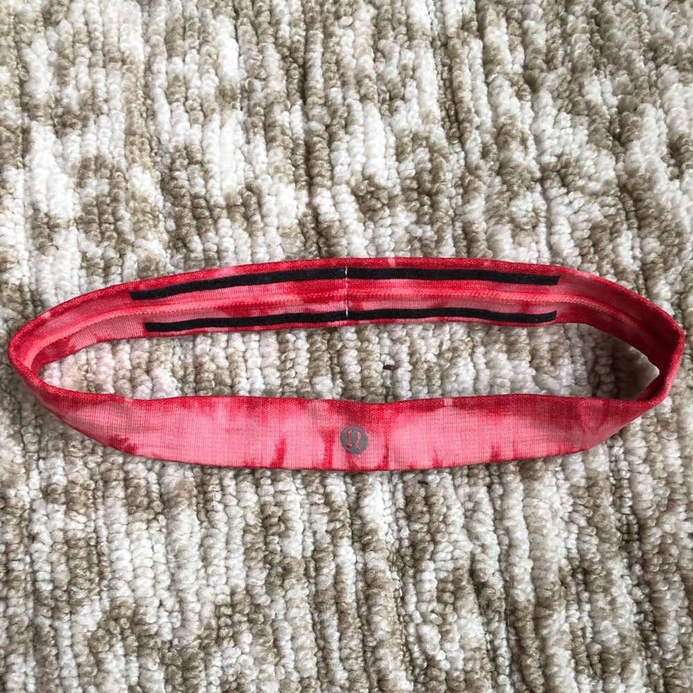 LuluLemon Red Tie-dye headband Skinny​